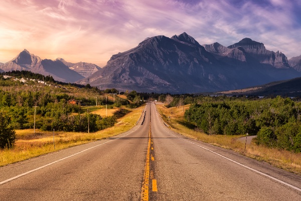 Road to Glacier National Park in St. Marys Montana