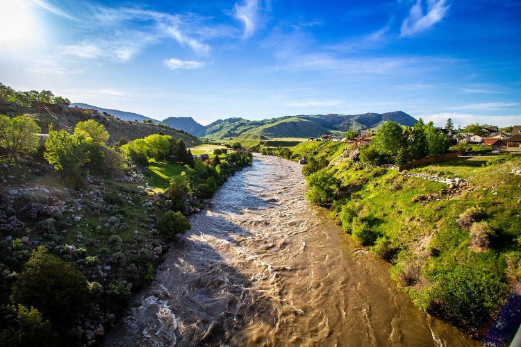 Yellowstone River in Gardiner Montana