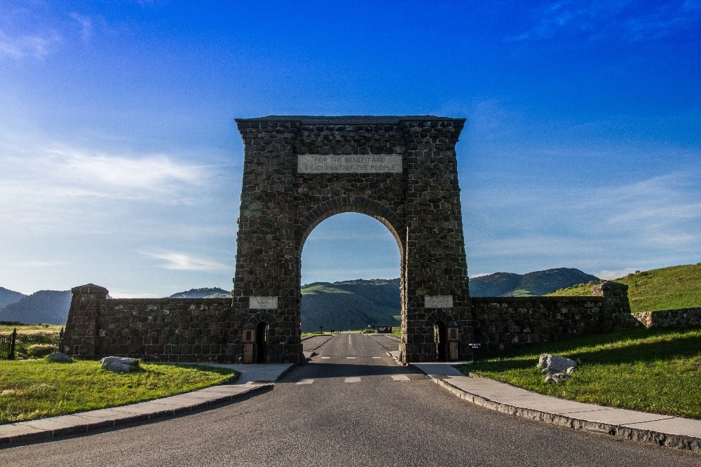 Roosevelt Arch in Gardiner, Montana